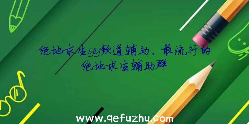 绝地求生yy频道辅助、最流行的绝地求生辅助群