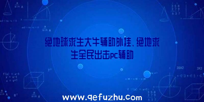 绝地球求生大牛辅助外挂、绝地求生全民出击pc辅助