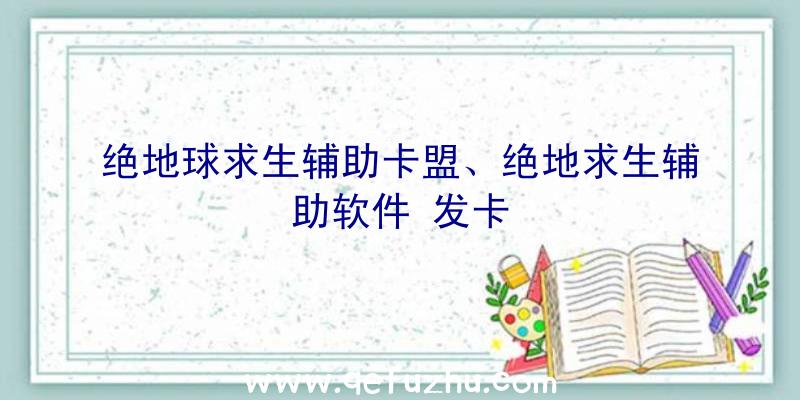 绝地球求生辅助卡盟、绝地求生辅助软件