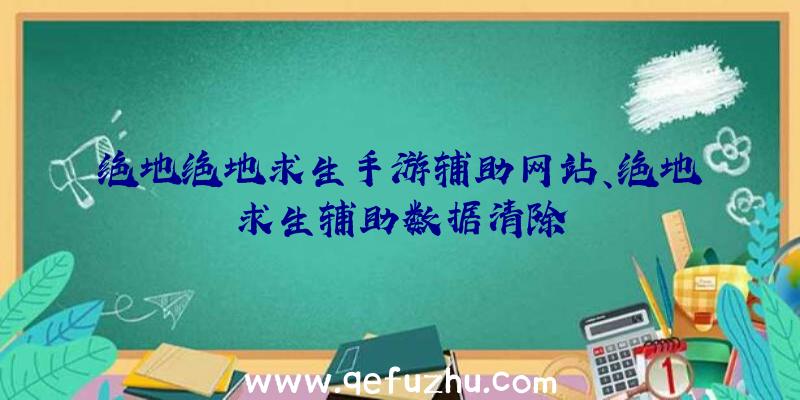 绝地绝地求生手游辅助网站、绝地求生辅助数据清除