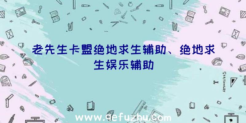 老先生卡盟绝地求生辅助、绝地求生娱乐辅助