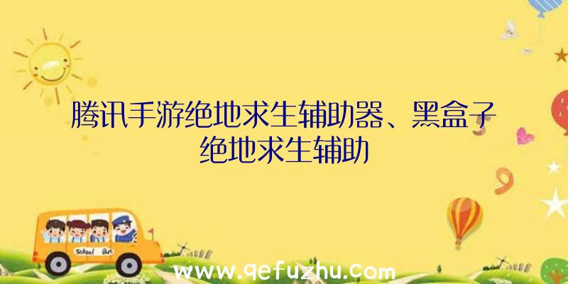 腾讯手游绝地求生辅助器、黑盒子绝地求生辅助