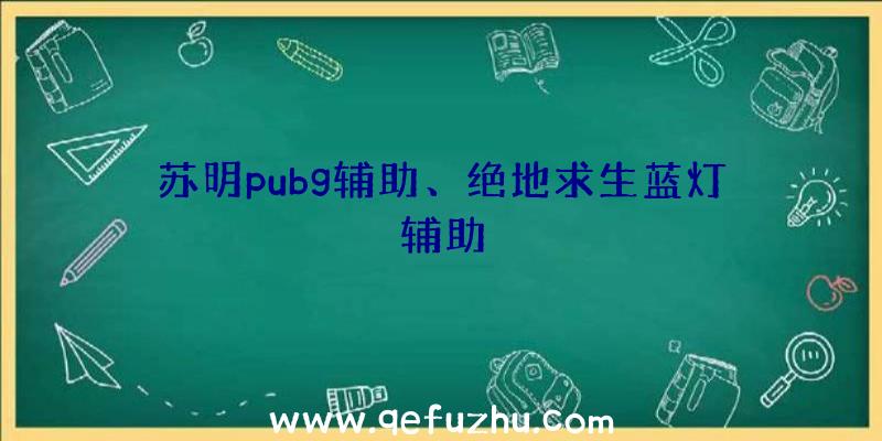 苏明pubg辅助、绝地求生蓝灯辅助