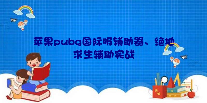 苹果pubg国际服辅助器、绝地求生辅助实战