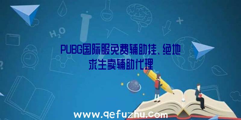 PUBG国际服免费辅助挂、绝地求生卖辅助代理