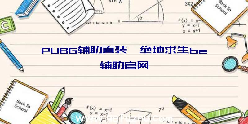 PUBG辅助直装、绝地求生be辅助官网