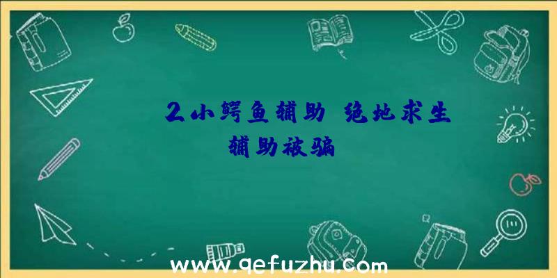 PUBG2小鳄鱼辅助、绝地求生辅助被骗