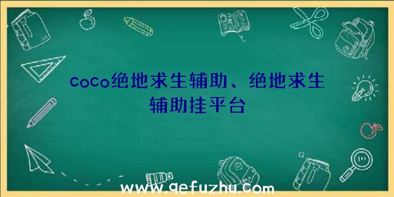 coco绝地求生辅助、绝地求生辅助挂平台