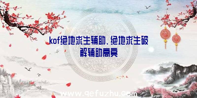 kof绝地求生辅助、绝地求生破解辅助高亮