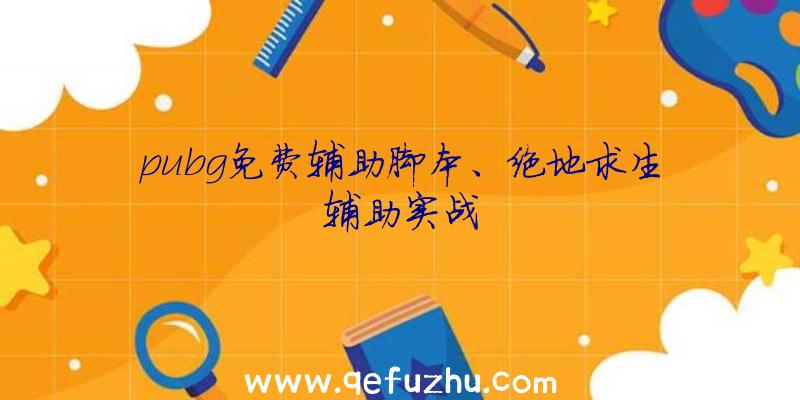 pubg免费辅助脚本、绝地求生辅助实战