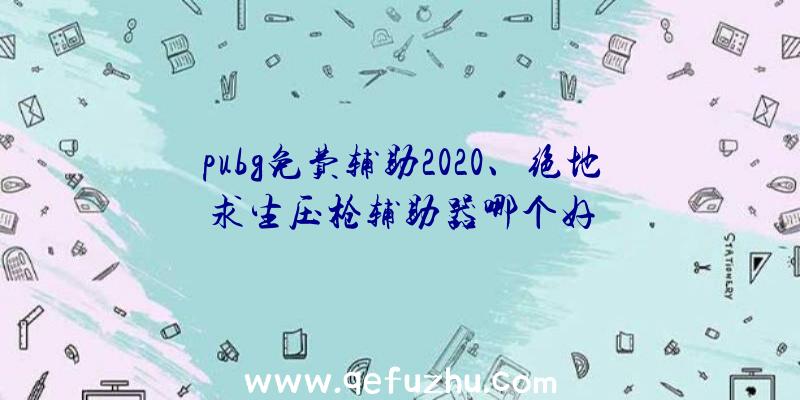 pubg免费辅助2020、绝地求生压枪辅助器哪个好