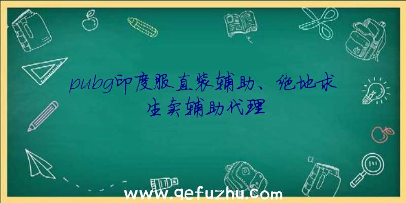 pubg印度服直装辅助、绝地求生卖辅助代理