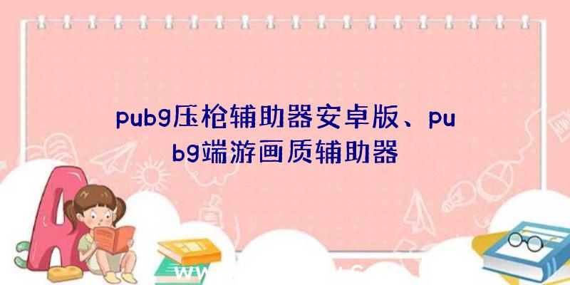 pubg压枪辅助器安卓版、pubg端游画质辅助器