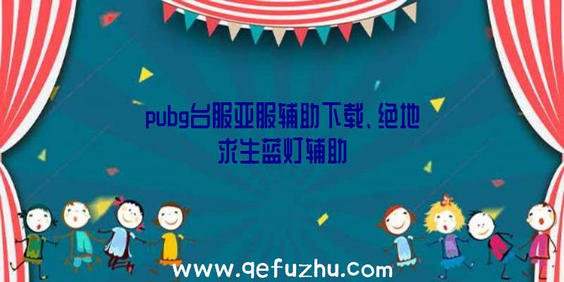 pubg台服亚服辅助下载、绝地求生蓝灯辅助