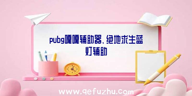 pubg嘎嘎辅助器、绝地求生蓝灯辅助