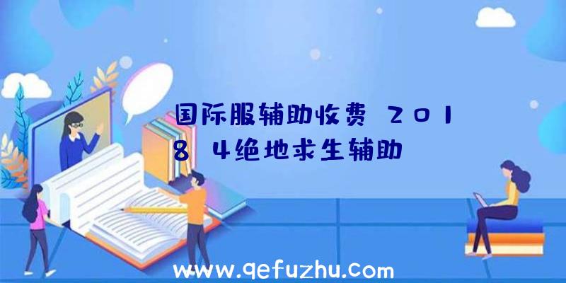 pubg国际服辅助收费、2018.4绝地求生辅助