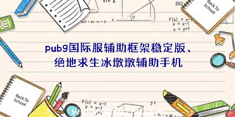 pubg国际服辅助框架稳定版、绝地求生冰墩墩辅助手机