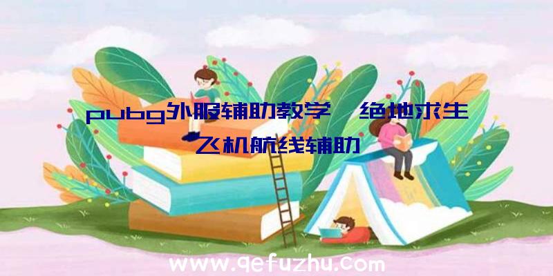 pubg外服辅助教学、绝地求生飞机航线辅助