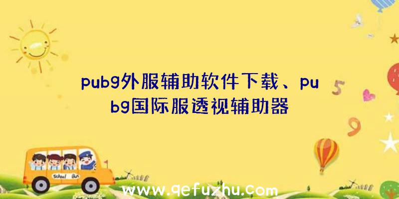 pubg外服辅助软件下载、pubg国际服透视辅助器