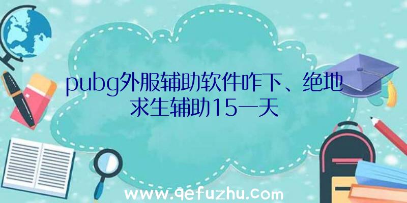 pubg外服辅助软件咋下、绝地求生辅助15一天