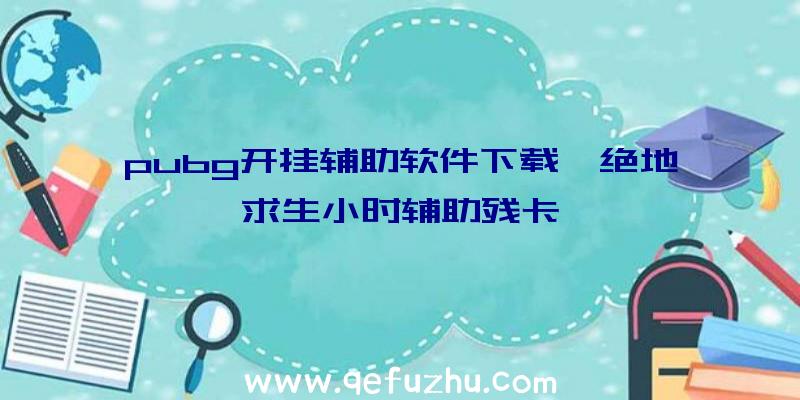 pubg开挂辅助软件下载、绝地求生小时辅助残卡