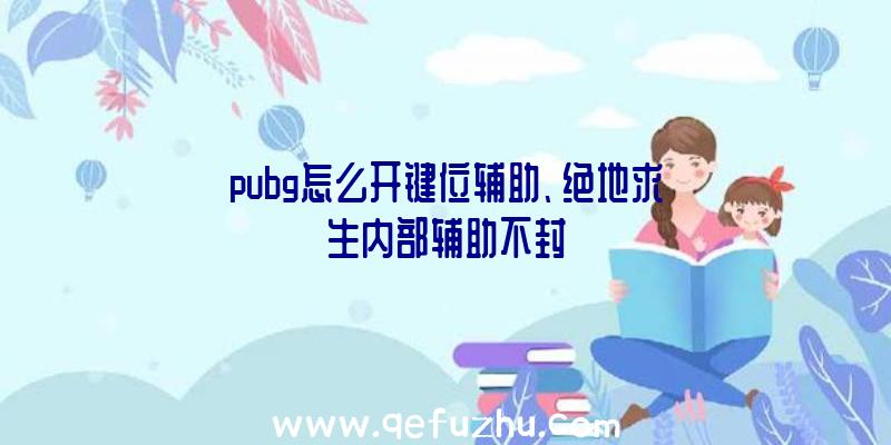 pubg怎么开键位辅助、绝地求生内部辅助不封