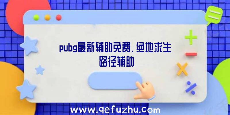 pubg最新辅助免费、绝地求生