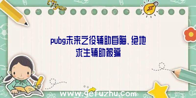 pubg未来之役辅助自瞄、绝地求生辅助被骗