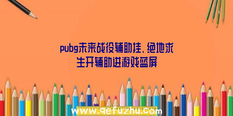 pubg未来战役辅助挂、绝地求生开辅助进游戏蓝屏