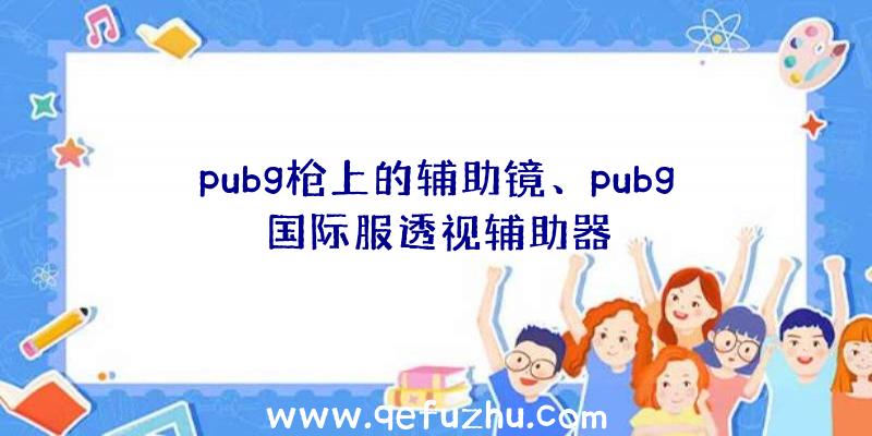 pubg枪上的辅助镜、pubg国际服透视辅助器