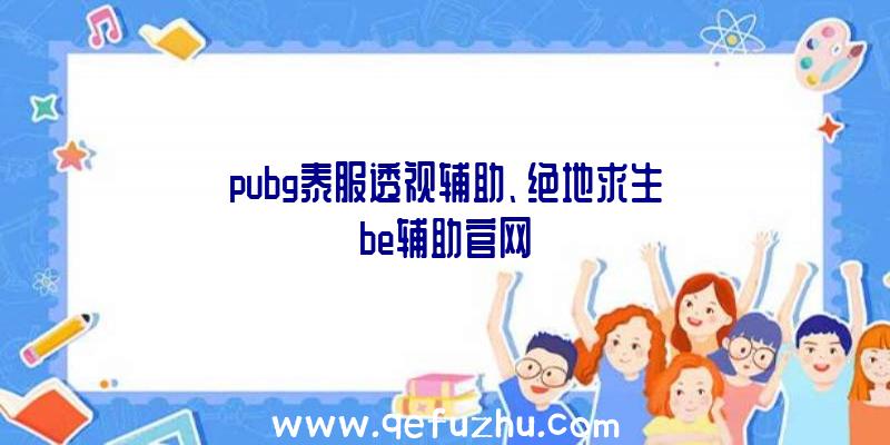 pubg泰服透视辅助、绝地求生be辅助官网