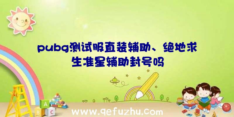 pubg测试服直装辅助、绝地求生准星辅助封号吗