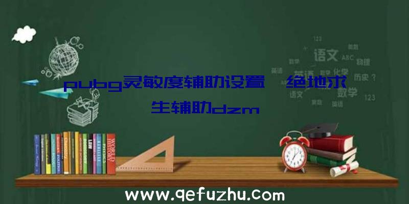 pubg灵敏度辅助设置、绝地求生辅助dzm