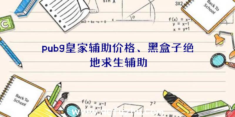 pubg皇家辅助价格、黑盒子绝地求生辅助