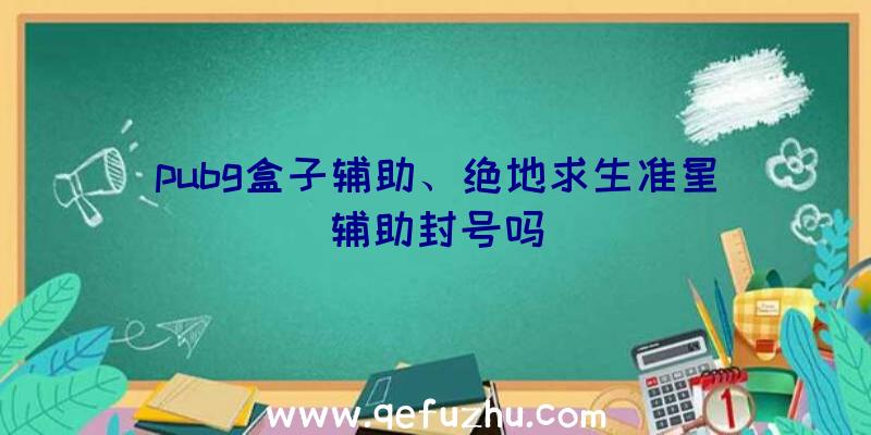 pubg盒子辅助、绝地求生准星辅助封号吗