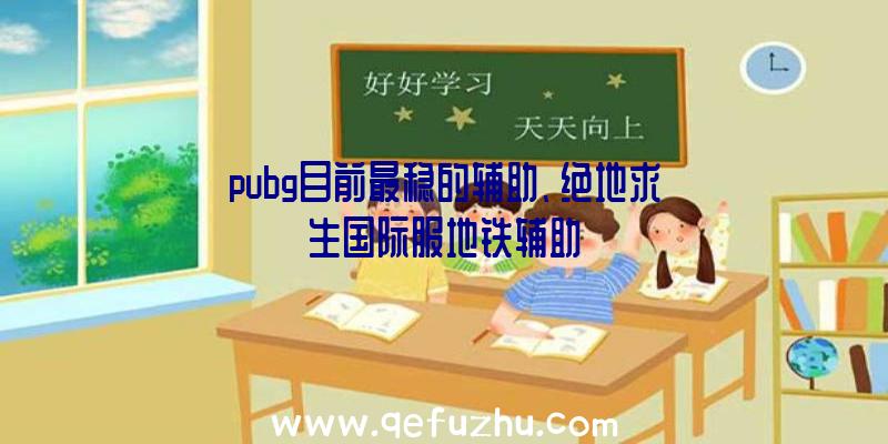 pubg目前最稳的辅助、绝地求生国际服地铁辅助