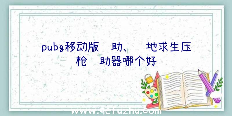 pubg移动版辅助、绝地求生压枪辅助器哪个好