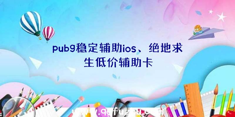 pubg稳定辅助ios、绝地求生低价辅助卡