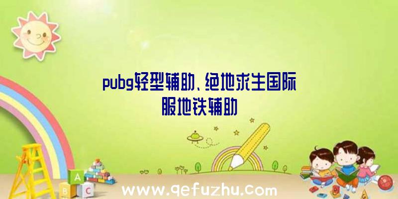 pubg轻型辅助、绝地求生国际服地铁辅助