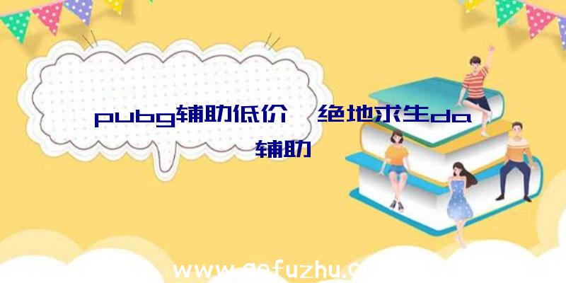 pubg辅助低价、绝地求生da辅助