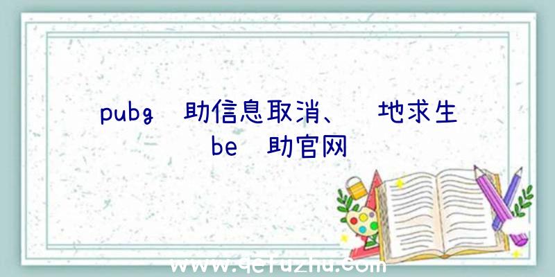 pubg辅助信息取消、绝地求生be辅助官网