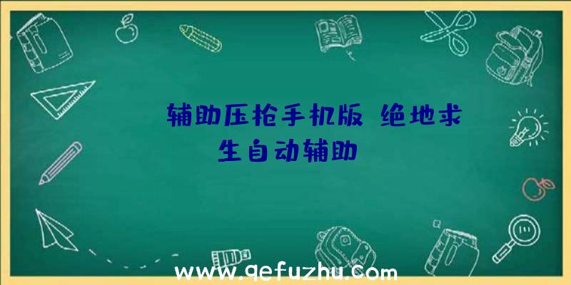 pubg辅助压枪手机版、绝地求生自动辅助