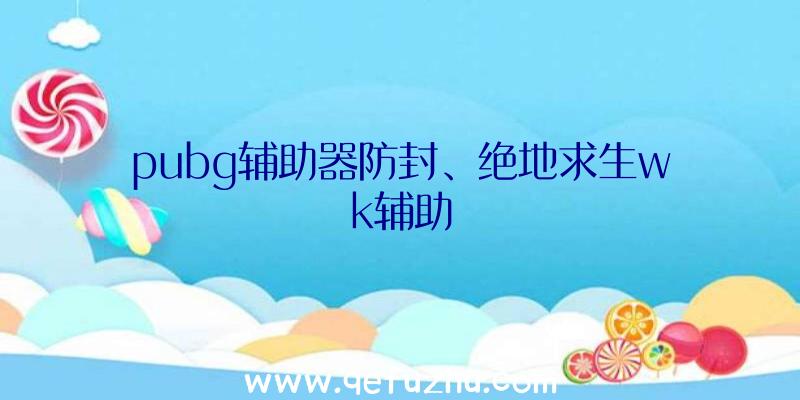 pubg辅助器防封、绝地求生wk辅助