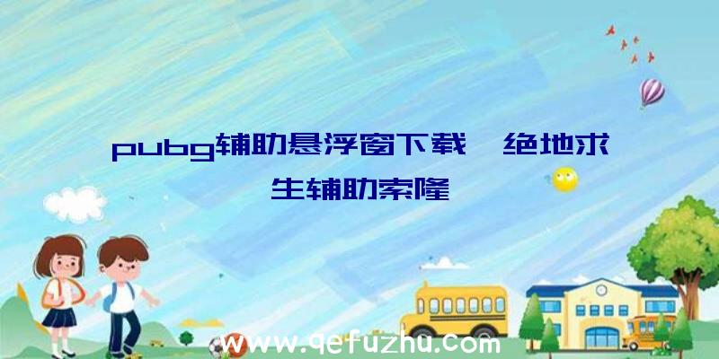 pubg辅助悬浮窗下载、绝地求生辅助索隆