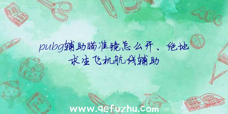 pubg辅助瞄准镜怎么开、绝地求生飞机航线辅助