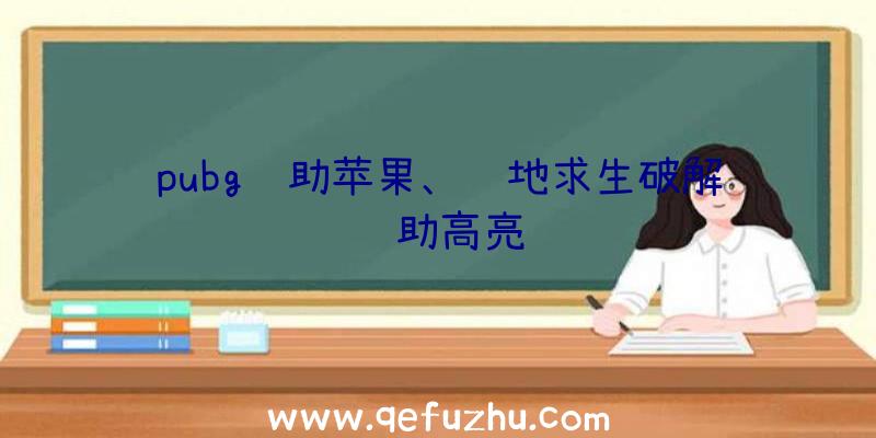 pubg辅助苹果、绝地求生破解辅助高亮