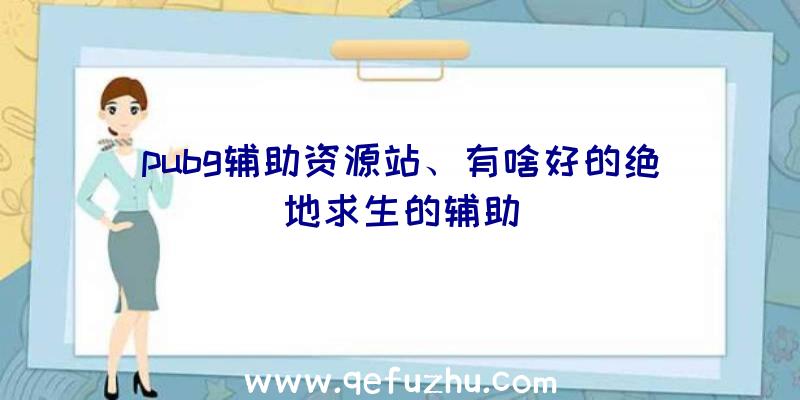 pubg辅助资源站、有啥好的绝地求生的辅助