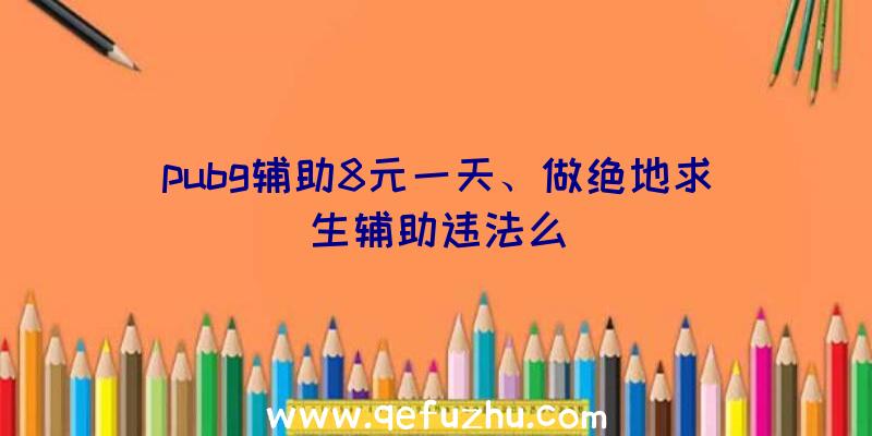 pubg辅助8元一天、做绝地求生辅助违法么