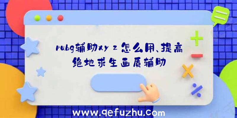 pubg辅助xyz怎么用、提高绝地求生画质辅助