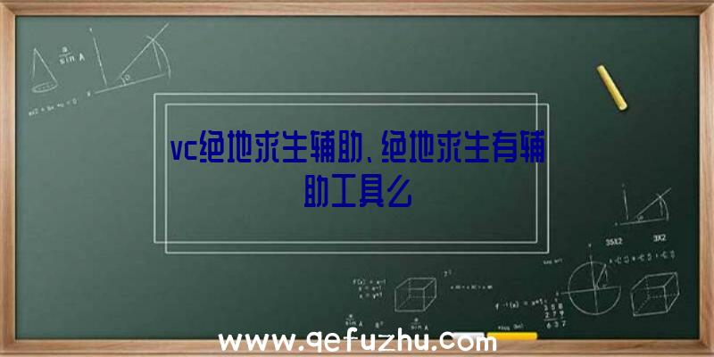 vc绝地求生辅助、绝地求生有辅助工具么